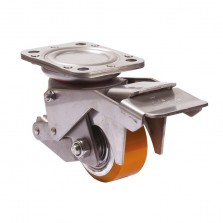 Roulette Inox Pivotante Avec Patin De...