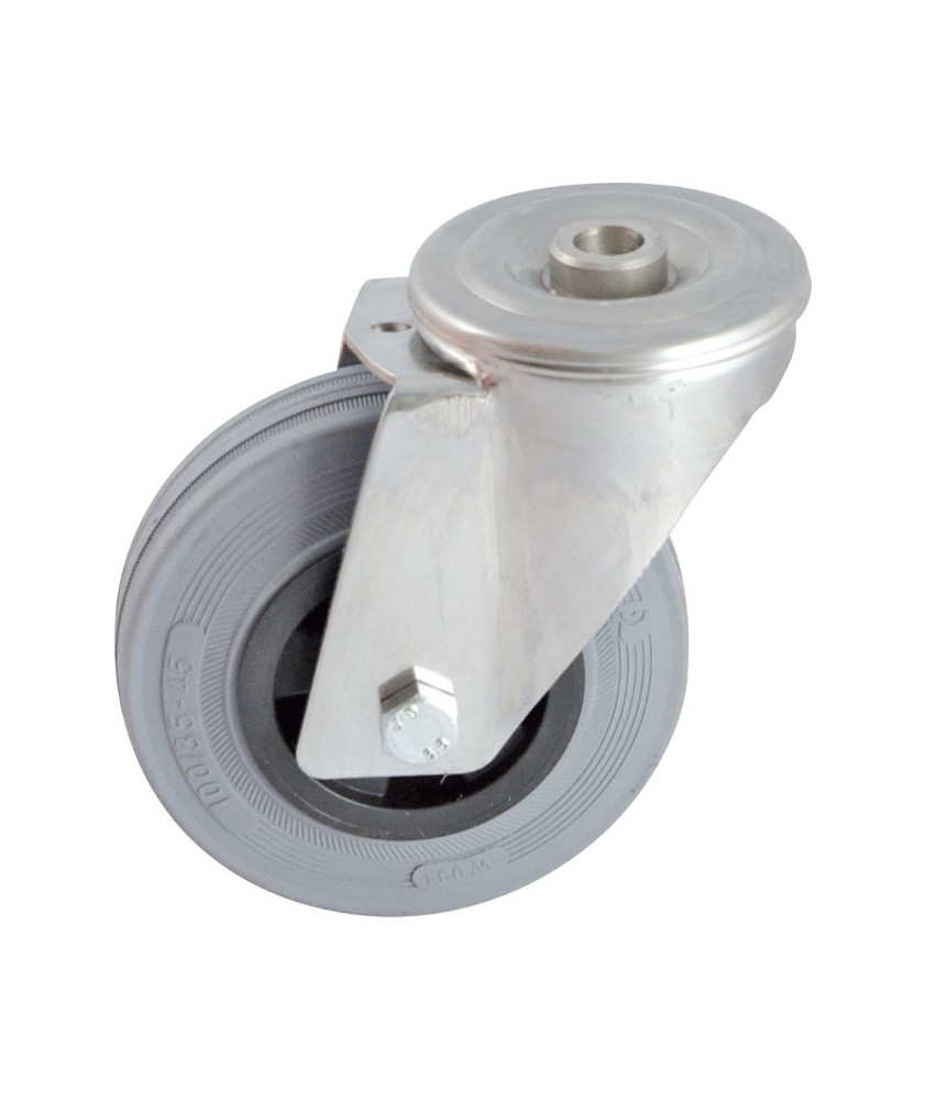 Roulette pivotante fixation par cornière dangle bandage polyamide pour  charges légères diamètre 50 mm charge 35 kg type 1670