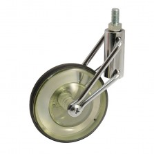 Roulette Pivotante Chromee, Roue Polyamide Translucide Diametre 080, Charge 50 Kg