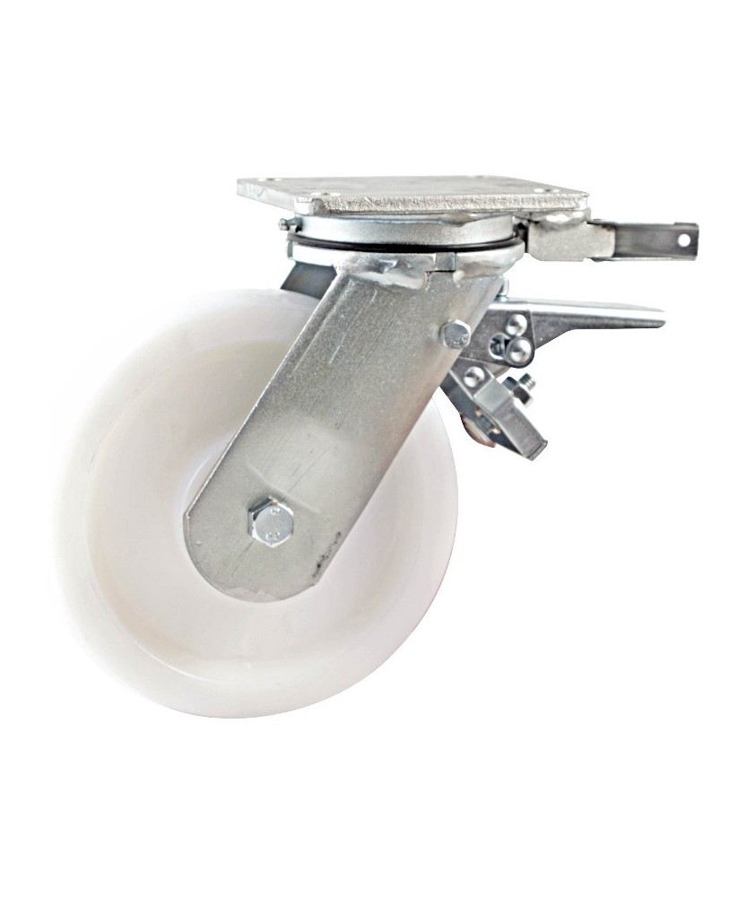 Roulette pivotante corps de roue et bandage en polyamide avec annea